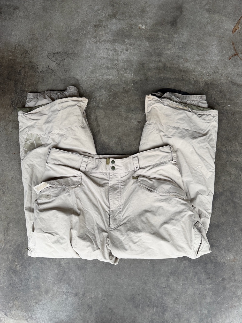 Burton Snowboarding Snow Ski Pants Cream Adjustable Waist Men’s 2XL